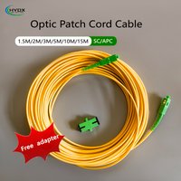 Cable Fibre Optique 1.5M/2M/3M/5M/10M/15M SC/APC-SC/APC Indoor FTTR Single Mode Extension Cable Free Adapter Fibra Optica