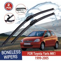 For Toyota Yaris MK1 1999-2005 Car Windshield Wiper U-type Soft Rubber Frameless Bracketless Car Wipers 21"+14"