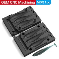 Custom DIY Soft Plastic Lure Mold - Triple-Cavity T-Tail Swimming Lure Injection Mold for Fishing Lure Manufacturing Die Casting