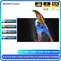 Wupro 2025 Top-Projektor-Leinwandgalerie, weiches Grau, fester Rahmen, Anti-Licht, ultraschmale Blende, CLR 8K 3D für ALLE Projektionen