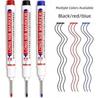 1/8/10PCS Deep Holes Markers 2cm Long Tip Markers for Metal Carpenter Non-deletion Against Water Metal Marker Pen YQB01