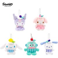 Sanrio Hangyodon Kuromi Melody Pachacoo Cinnamoroll Stuffed Plush Toys Pendant Cute KT Keyring Anime Keychain Christmas Gift