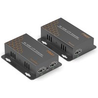 PWAY 4K HDMI Extender Over Cat5e/Cat6 Network Cable - Up To 70m/230ft, POC & IR Support