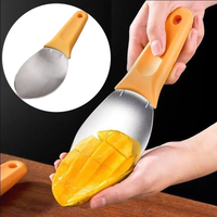 Multi Mango Spoon Peeler Mango Peeling Cutting Knife Watermelon Peeling Separator Fruit Spoon Avocado Peeler Kitchen Tool