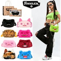 Original Fuggler Hässliche Zähne Monster Plüschtiere Schultertasche Fuggler Weitaugiger Seltsamer McStinkles Katze Plüsch Umhängetasche Geschenke