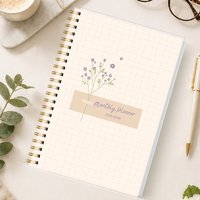 1pc July 2026-June 2028 Monthly Planner, A5 Spiral Bound 24-Month Planner with Floral Cover & Notes