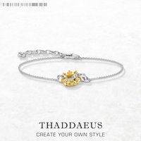 Royal Design Golden Crown Bracelet 925 Sterling Silver Fine Jewelry Europe Women Queen Vintage Gift