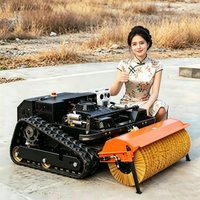 Wireless Remote Control Crawler Lawn Mower For Sloped Garden Farm Grass Cutting High Power Low Vibration Customized