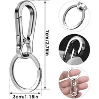 4Pcs Key Ring Keychain Keyrings Zinc Alloy Key Chain Holder Clip Key Organizer for Car Home School Office