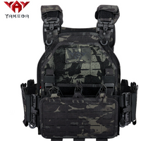 YAKEDA Light Weight Quick Release Combat Plate Carrier 1000D Nylon Molle Chaleco Tactico Tactical Vest Black