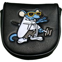 1PC Golf Putter Head Cover Middle Insert Putter Cover, Cute Cartoon Mouse Pattern PU Leather Soft Lining Magnetic Closure Club H