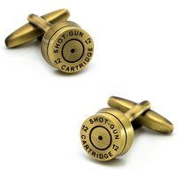 iGame Bullet Cuff Links Bronze Color Ammunition Design Quality Brass Material Cufflinks For Men