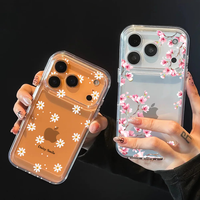 Girls Flower Case For Iphone 17 16 Pro Max 17 Air 16e 15 14 12 13 11 Pro Max X 16 Plus 13 Mini Phone Casing Clear Floral