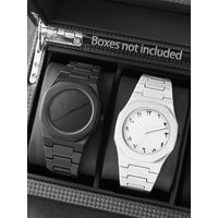 Men's Silicone Quartz Watch Casual Set Birthday Gift for Father No Box Included Fashionable Timepiece for Casual Wear