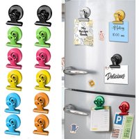 12Pcs Round Magnetic Clip Magnetic Clips Bulldog Clips Heavy Duty Magnetic Clips Perfect for Whiteboard Magnets Photo Displays