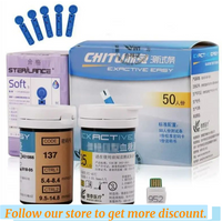 Exactive Easy Blood Glucose Test Strips Lancets Diabetic Self Blood Suger monitoring at home Fingerstick glucose test BG test