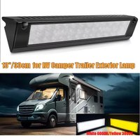 13-Zoll-Veranda-Lichter, bernsteinfarbener weißer Strahl, 12 V, 24 V, Wohnmobil-Außenleuchte für Wohnmobile, Anhänger, Reisen, Wohnmobile, 5. Räder, Wohnmobil, SUV, LKW