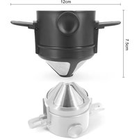 cheapFoldable Coffee Filter Stainless Steel Easy Clean Reusable Coffee Funnel Paperless Pour Over Holder Portable Coffee Dripper