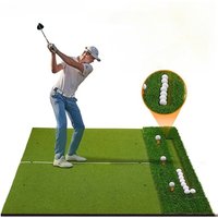 Integrated 5x4ft & 6x4ft Golf Mat with Ball Tray, Thickening Golf Mats Practice Outdoor & Indoor, Artificial Turf Matt
