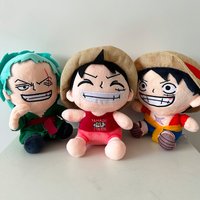 20cm One Piece Plush Toy Japanese Anime Luffy Zoro New Cartoon Character Doll Padding Classic Cute Beautiful Gifts For Kids Toys