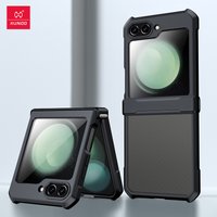 Xundd For Samsung Galaxy Z Flip 7 5 Z Flip 6 7 5G Case Airbag Shockproof Acrylic+TPU+Glass Back Cover For Flip5 z플립 5 7 케이스