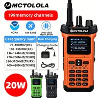 MOTOLOLA 20W high-power handheld walkie talkie VHF UHF dual band amateur radio 6-band AI noise reduction reverse charging strong