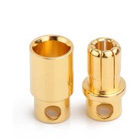 10pair 2mm 3mm 3.5mm 4mm 5mm 5.5mm 6mm 6.5mm 8mm Gold-plated Bullet Plug High Current Banana Connector for RC Lipo