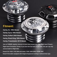 Aluminum 3D CNC Motorcycle Fuel Cap | Fits Harley Sportster (XL 1200 883 X48), Dyna, Touring, Road King