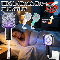 Rechargeable UV Bug Zapper Electric Mosquito Swatter Portable Fly Killer Insect Racket for Outdoor Pest Control Camping Use