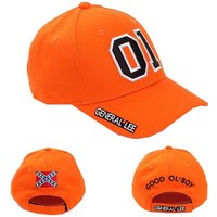 General Lee 01 Cosplay Hat Embroidery Unisex Cotton Orange Good OL' Boy Dukes Adjustable Baseball Cap Accessories Sunhat Gift