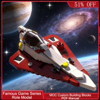 264 PCS Warplane 2025 Upgraded Sci-Fi Light Interceptor Minifigure-Scale MOC Customize Modular Building DIY Assembly Toy Gift