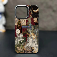 Medieval pattern TPU phone case suitable for iPhone 17 16 15 14 13 12 11 Pro/Max/Plus anti drop and shockproof back cover