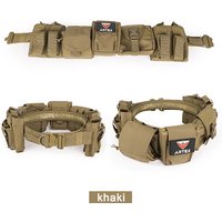 ARTEX Tactical Battle Belt 7 in 1 Airsoft Utility, Tactical Waist Belt 1000D Nylon Tactical Duty Belt with Mag Pouch Bag