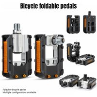 AliExpress NONE Bicycle Foldable Pedals Aluminum Alloy MTB Mountain Bike Pedal Anti-slip Reflective Cycling Self-lubricating Pedal