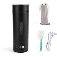 Portable Electric Kettle Bottle 500ML Heating Cup Stainless Steel Touch Screen Digital Display Water Warmer Bottle Thermos Cup