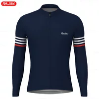 Raudax Man Cycling Jersey Spring and Autumn Breathable Long Sleeve Men's Cycling Clothing MTB Road Anti-UV Men's Cycling Shirt