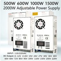 500W 600W 1000W 1500W 2000W Digital Display Adjustable Power Supply AC DC 12V15V24V36V48V High Performance Industrial Transforme