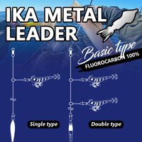 LETOYO 1/5set Carbon line single double 100cm/140cm Squid fishing IKA METAL LEADER squid jig fishing line fishing accessories