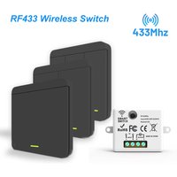 Wireless ON OFF Switch RF433 Module Remote Control Light Switch 1/2/3 Gang Wall Switch for Light Bulb Chandelier 10A 110V 220V