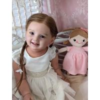 Cammi Reborn Toddler Vinyl Doll Kit by Ping Lau 28"Rooted Hair Visible Veins