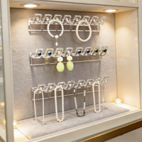 3/6Pcs Modular Jewelry Organizer Set - Self-Adhesive Wall Panels for Necklaces, Earrings, Customizable Layout to Maximize Space
