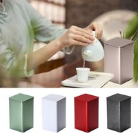 Hiqh Quality Tinplate Tea Tin Large Capacityf Square Sealed Tea Can Moisture-proof Tea Jar for Home&Travel