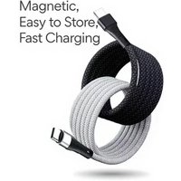 240W Magnetic Absorption Expandable Type C Woven Fast Charging Data Cable Durable USB C for i Phone17promax/16/15 HuaWei XiaoMi