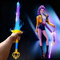 Kpop Rumi Telescopic Sword With Symbol Rune Hunters Sword Cosplay Prop Special Props For Role-playing In The Witch Hunting Group