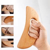 Natural Wooden Gua Sha Scraping Board - Slimming Body Massage Tool for Facial & Muscle Therapy, Ergonomic Handheld Scraper with