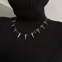 Hip Hop Alloy Rivet Men Necklace Punk Metal Choker Neogoth Fashion Jewelry Trendy Accessories