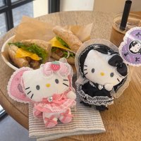 Sanrio maid dress Hello Kitty Plush toy Keychains nic Lolita Lace pink skirt Kitty Stuffed doll kawaii cartoon Kitty Bag Charm