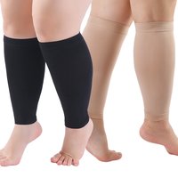 1 Pair S-7XL Compression Socks Women Men Circulation Compression Stockings Long Legs Sleeves 20-30 MmHg Calf Muscle Compression