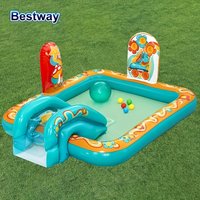 Bestway 53164 6'4" x 60" x 29" Play Center Inflatable Play Pool Play Center Inflatable Water Play Center Garden Water Play Equip