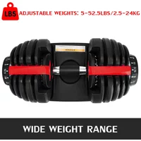 SIHAO 24KG Adjustable Dumbbells Set Home Workout Fitness Equipment Anti-Slip Handle Full Body Training Arm Muscle Building